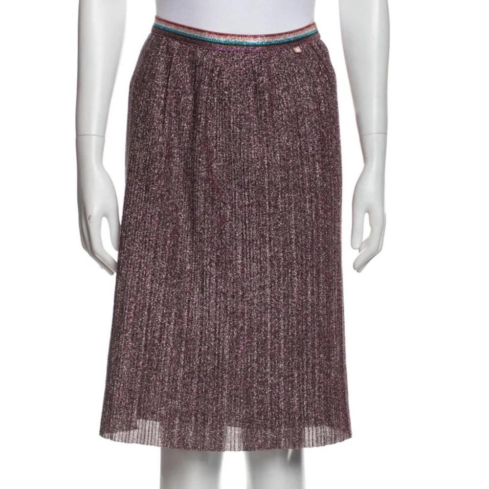 Molo girl size 14 Glitter sequin pleated pull on skirt Elasticized Waist‎ pink